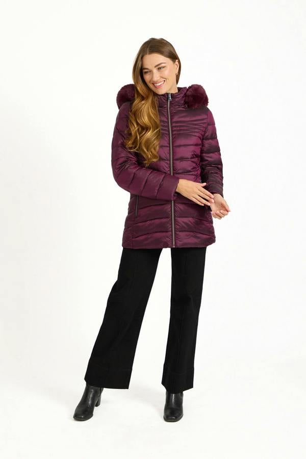 Mudflower Quilted Jacket With Detachable Fur Hood