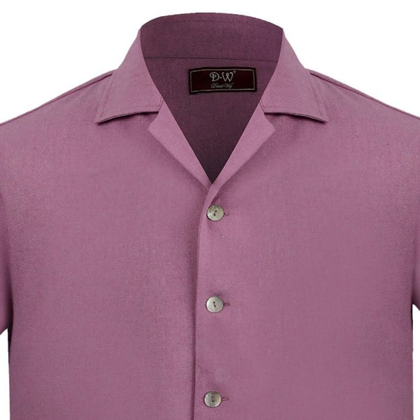 David WeJ Kingston Linen Blend Shirt - Rouge Pink