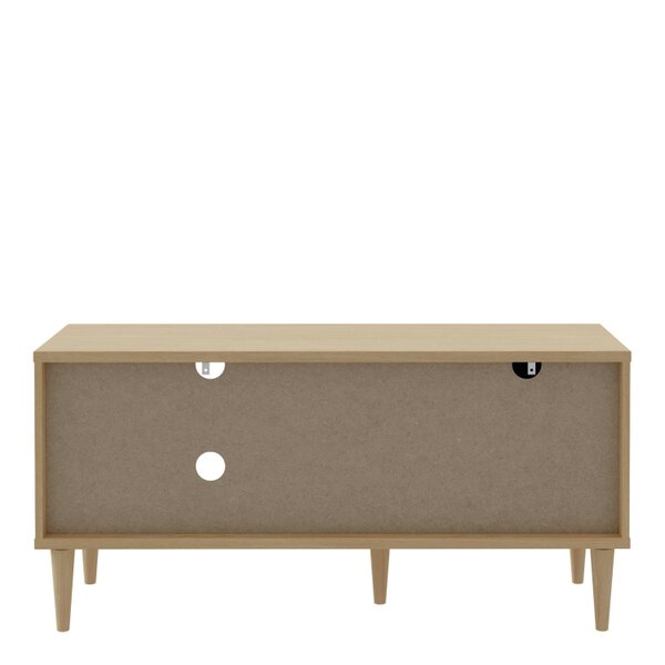 Wyld Haus Bergen Rattan TV Unit Natural Weave Detail 1 Door 2 Shelves