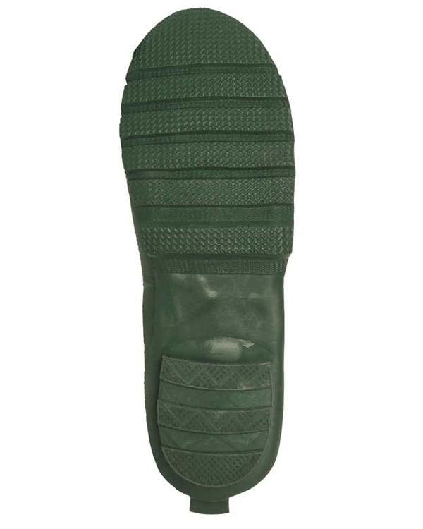 Braemar wellington boot sole with deep tread offers stability and grip on wet uneven ground