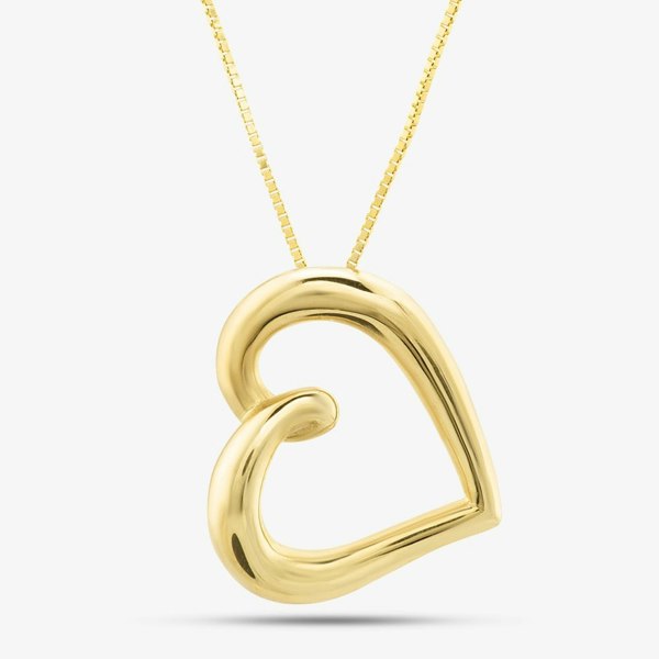 T. H. Baker 9ct Yellow Gold Open Heart Pendant GP2173 GN141