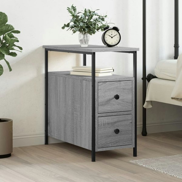 Berkfield Bedside Cabinet Grey Sonoma 30x60x60 cm Engineered Wood