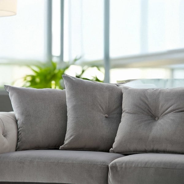 Furnishings For Less Hamilton Plush Velvet Fabric Sofa Suite