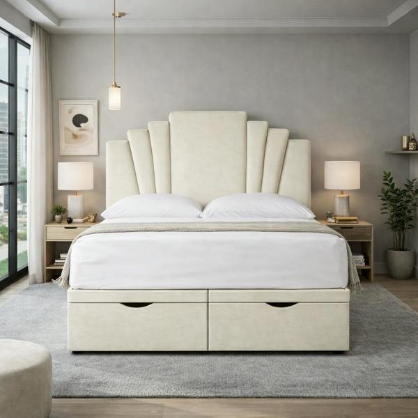 Great British Beds Harry Art Deco Divan Ottoman Bed