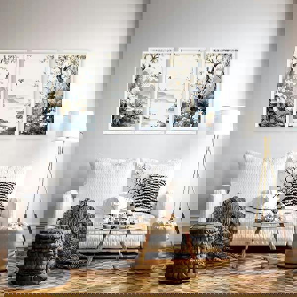 Paintings For Living Room | Set of 3 Chinoiserie Wall art Prints