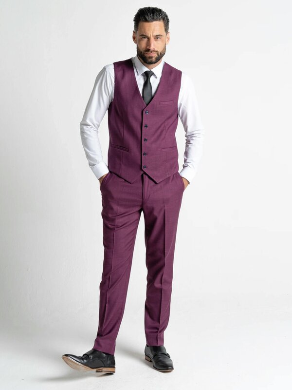 V2 Classic Henry - Purple Three Piece Suit