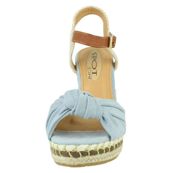 Spot On Ladies Spot On Knotted Vamp Wedges F12016