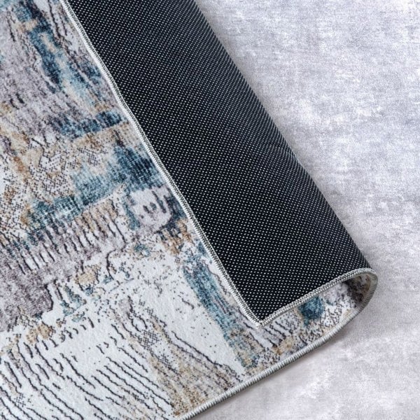 Shortpile Rug Saphire Gold – Abstract Modern