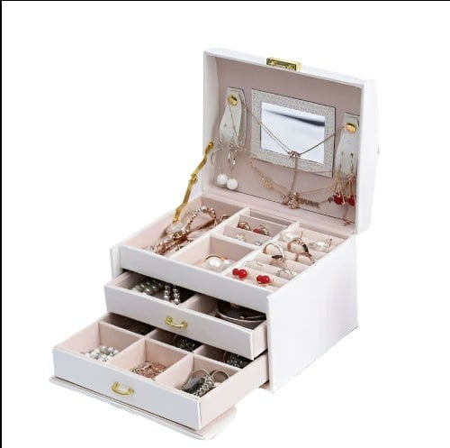 Modcraft Large Jewelery Box Organizer Drawer Cabinet Necklace Storage Case