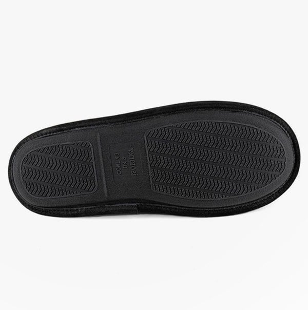 Totes Isotoner Mens Memory Foam Mule Slippers Black