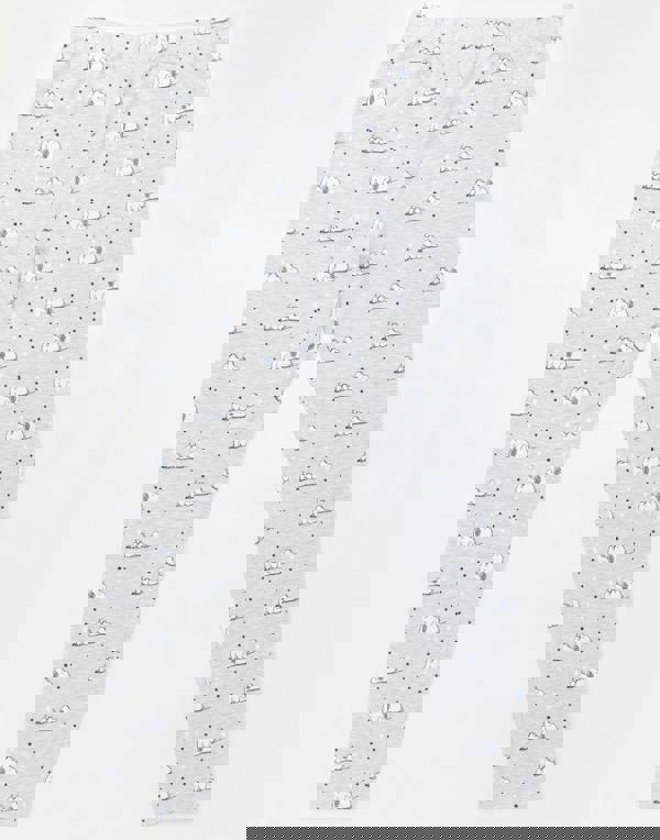 Peanuts Womens Blue Snoopy Short Sleeve Long Leg Pyjama Set