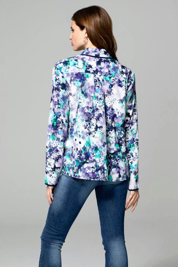 HotSquash Tie Neck Crepe Blouse
