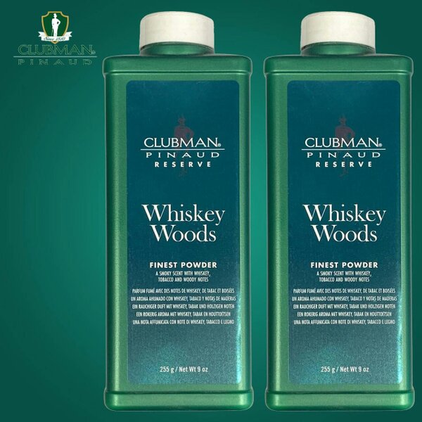 Clubman Pinaud Clubman Reserve Whiskey Woods Finest Powder Talc 255g Duo Pack