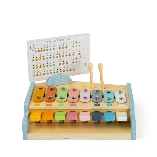 Bigjigs Toys Xylophone and Piano - Multifunctional 2-in-1 Musical Toy