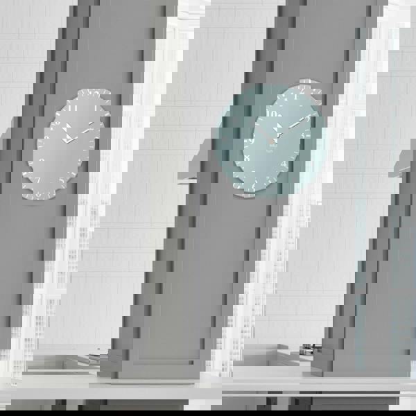 WALPLUS WC3014 - Duck Egg Blue Solid Colour Classic Silent Wall Clock - 30 cm / 11.8 in