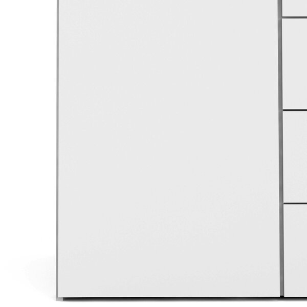 Wyld Haus Munich White Wooden 2 Doors 3 Drawers 4 Shelves