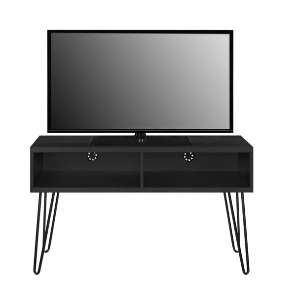 Dorel Home Owen Retro TV-Stand with 2 Shelves Black Oak