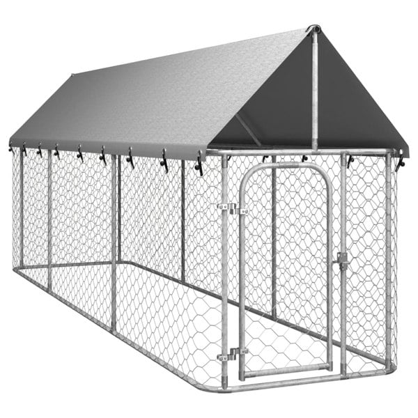 Berkfield Outdoor Dog Kennel with Roof 400x100x150 cm