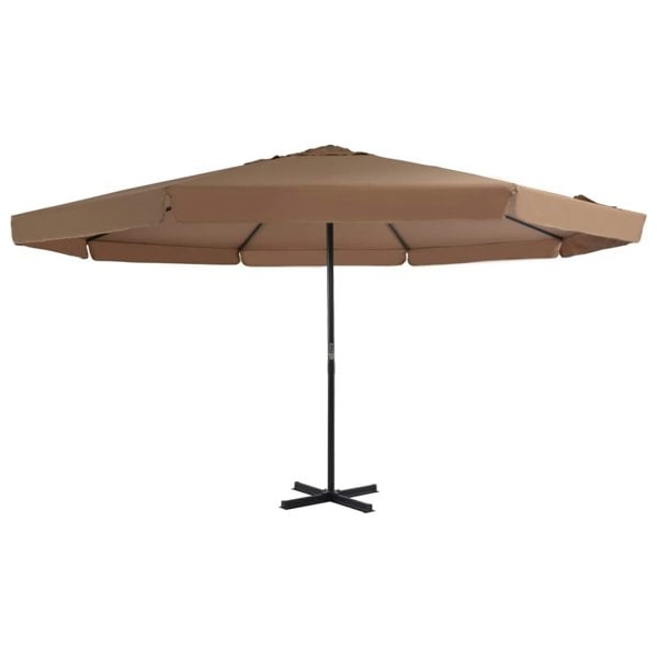 Berkfield Outdoor Parasol with Aluminium Pole 500 cm Taupe