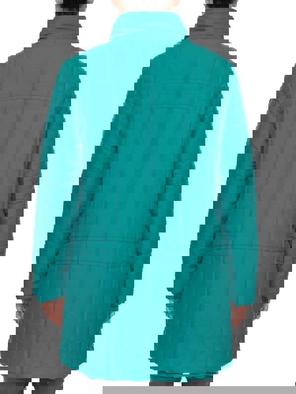 PennyPlain Long Quilt Coat - Teal