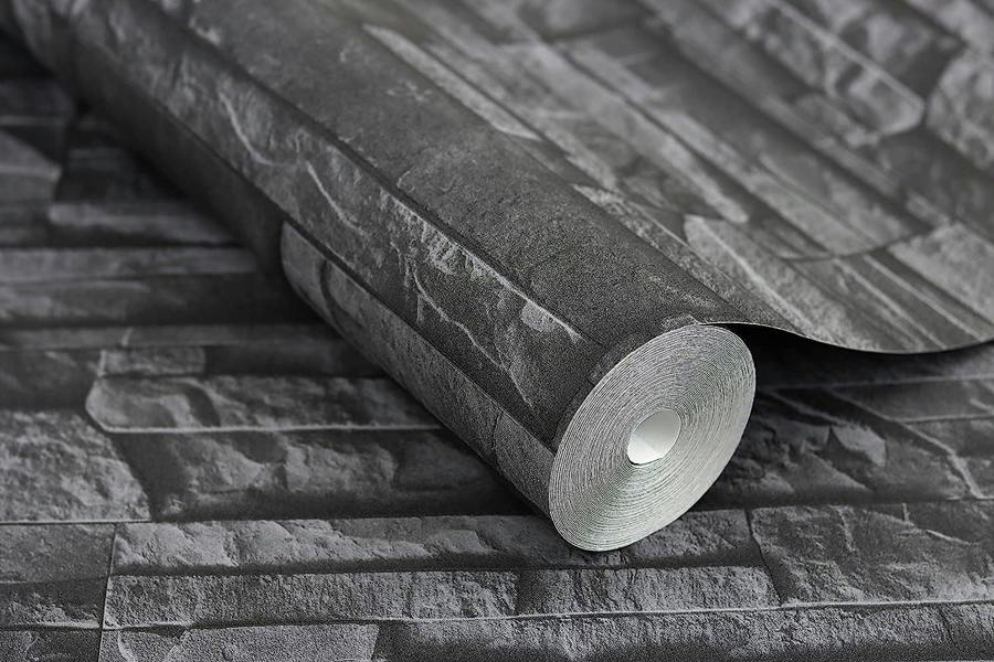 Faux Slate 3D Effect Wallpaper