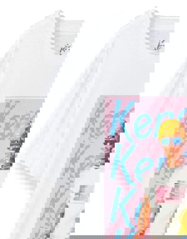 Barbie Mens White Kencore Short Sleeved T-Shirt