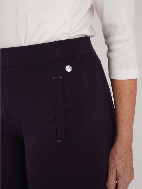 PennyPlain Wide Leg Tregging - Blackcurrant Short