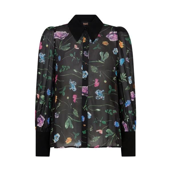 Rose & Nancy Flora Black Floral Print Shirt