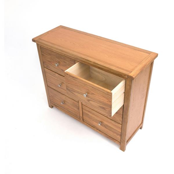Cabinet Bits Trivento 6 Drawer Chest of Drawers Chrome Knob