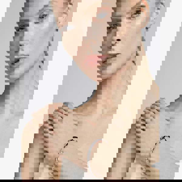 Ted Baker Clemara Silver Finish Hinged Crystal Bangle TBJ1567-01-02