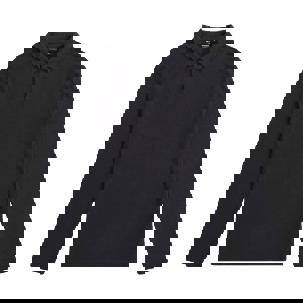 Animal Mens Ollie Long-Sleeved Polo Shirt - Black