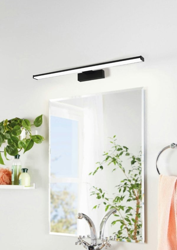 EGLO Pandella 1 1-Light Black Bathroom Mirror Light