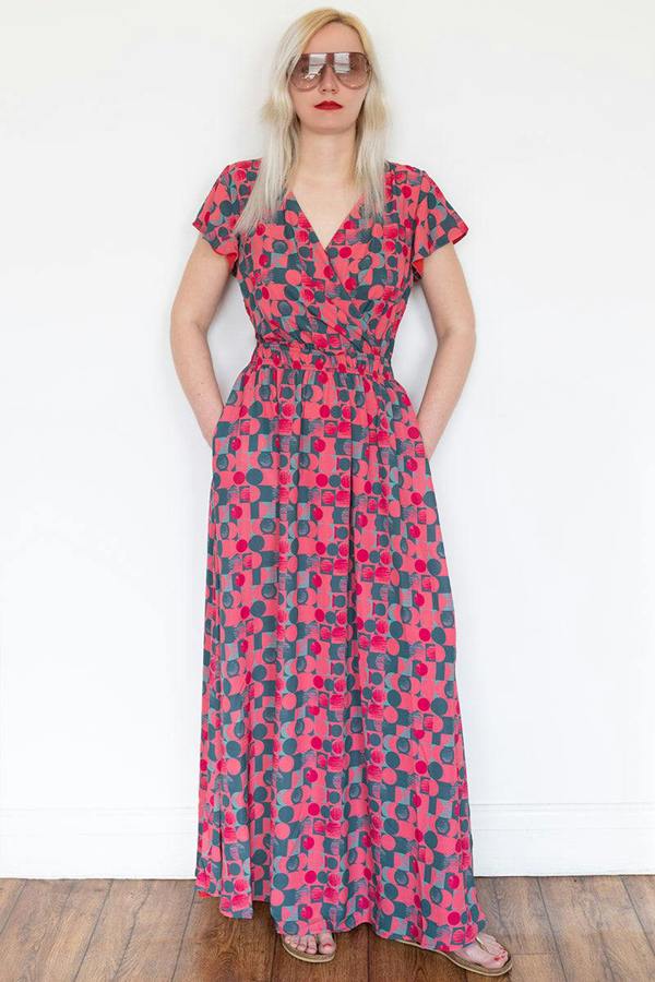 HotSquash Chiffon Wrap Top Maxi Dress