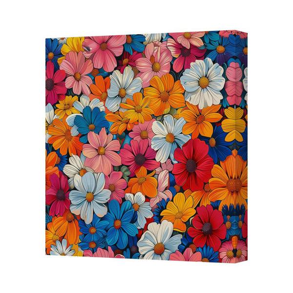Benjamin Tate Design Colorful Floral Daisy Canvas Art Print Gallery Wrapped In The UK