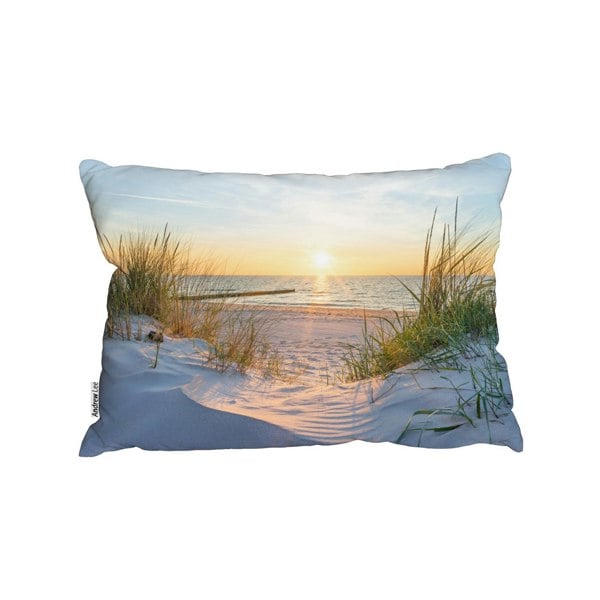 Benjamin Tate Design Sunset At The Baltic Sea Beach (Outdoor Cushion)