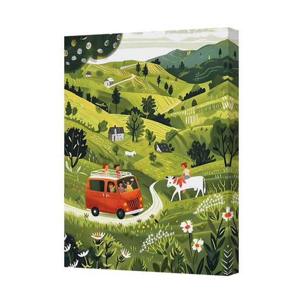 Benjamin Tate Design Contemporary Landscape Canvas Print With Gallery Style Deep Frame