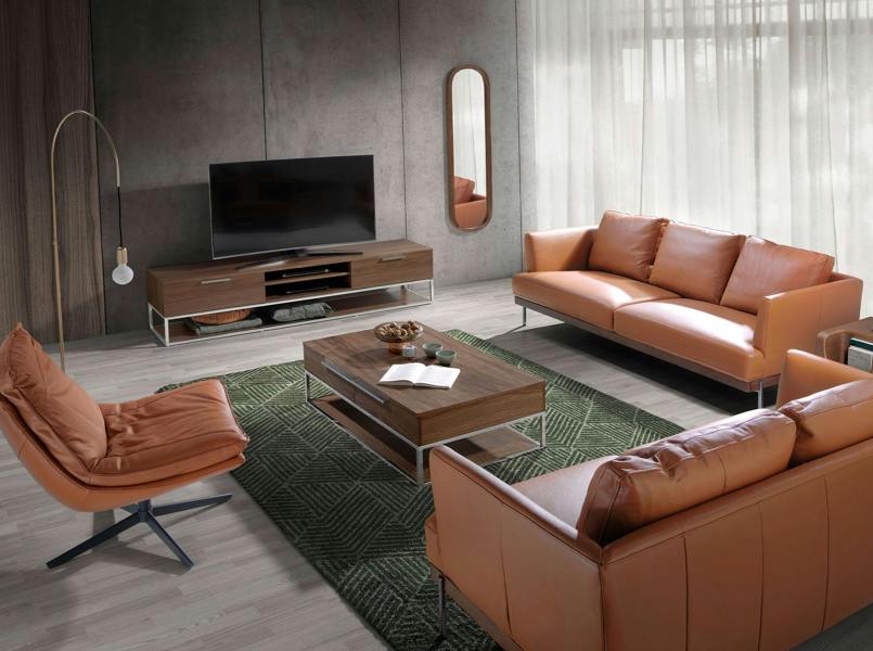 Angel Cerdá Oval walnut wall mirror 3234