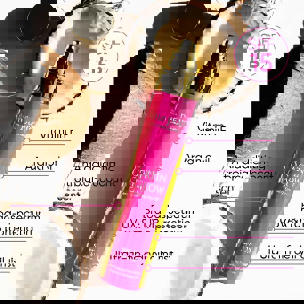 Âme Pure SATIN GLOW - Sunscreen Tanning Dry Oil Spray | SPF 15