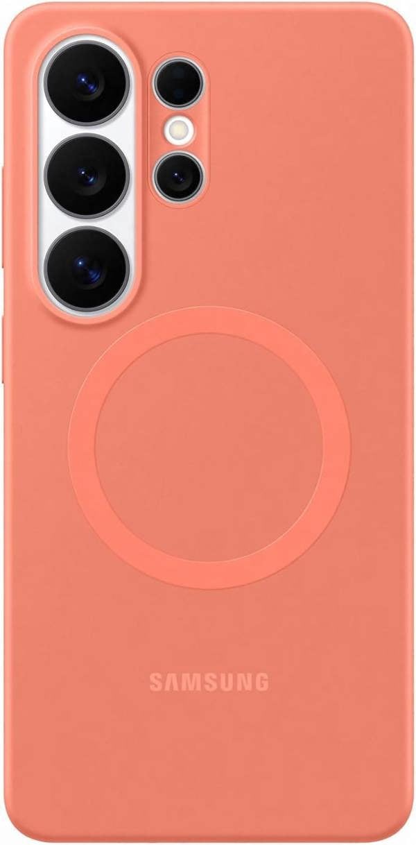 Samsung Galaxy S26 Ultra 6.9" Silicone Magnet Case Coral Red - EF-ES948COEGWW