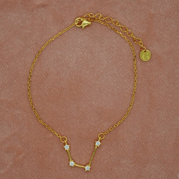 Gold Trip Aquarius Zodiac Constellation Bracelet