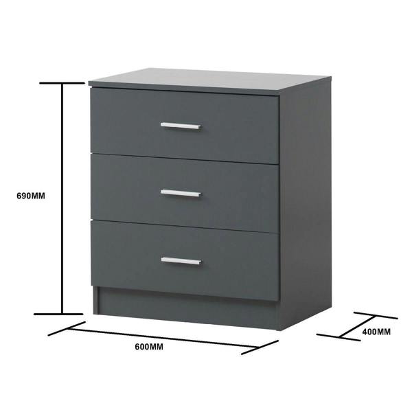 Timber Art Design Rio Costa Chest 3 Drawers Bedroom Living Room Storage