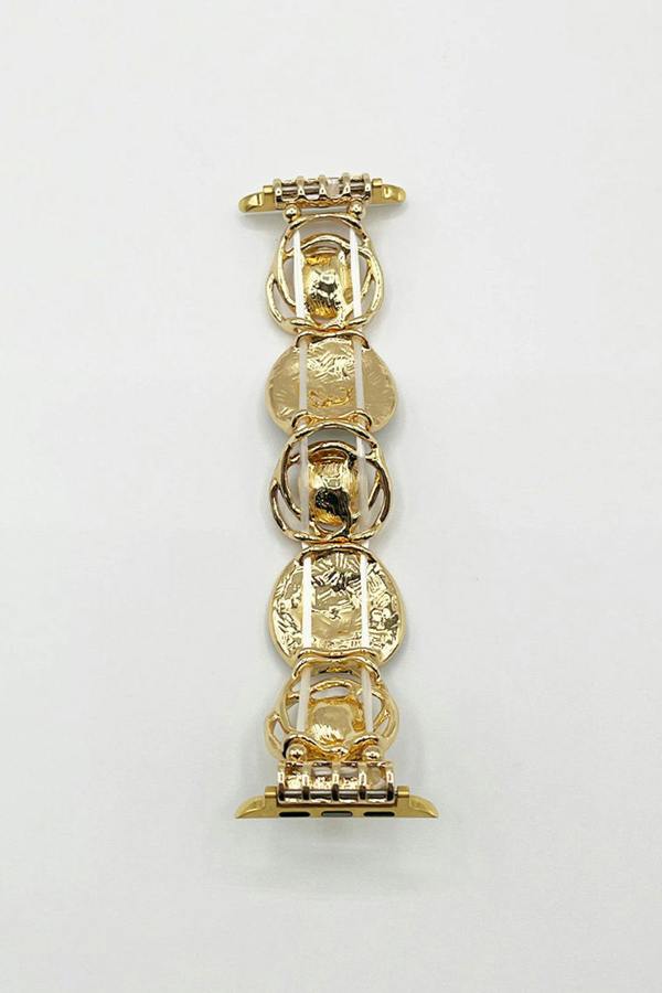 SVNX Apple Watch Swirl Patterned  Strap in Gold