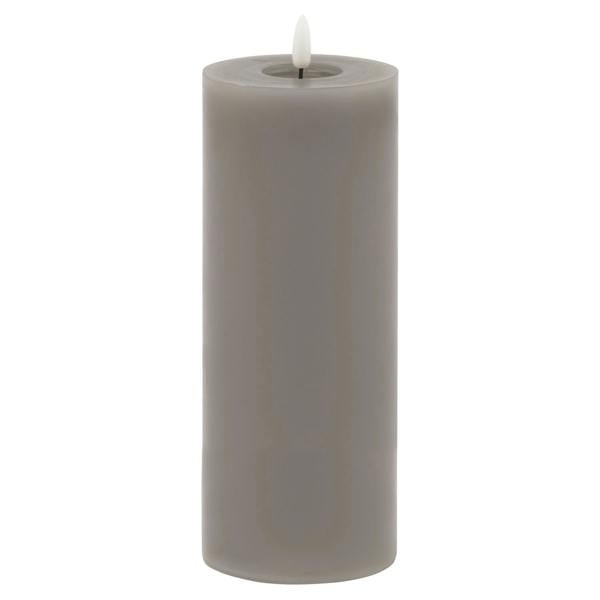 Luxe Collection Melt Effect 3.5x9 Grey LED Wax Candle