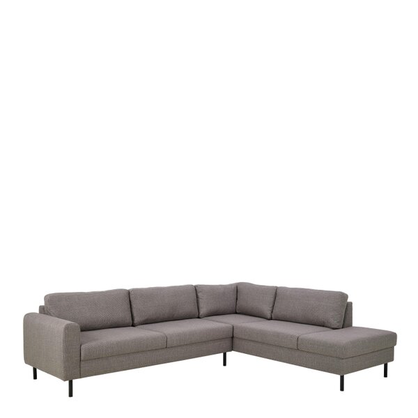 Wyld Haus San Sebastian Right Hand Corner Sofa Upholstered Light Grey Fabric