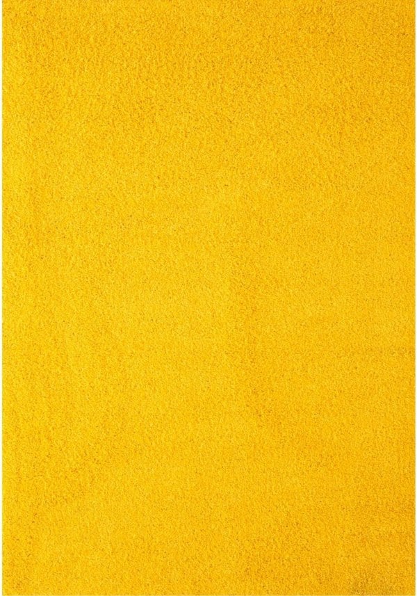 Shaggy Rug Plain Yellow high quality, non-shedding