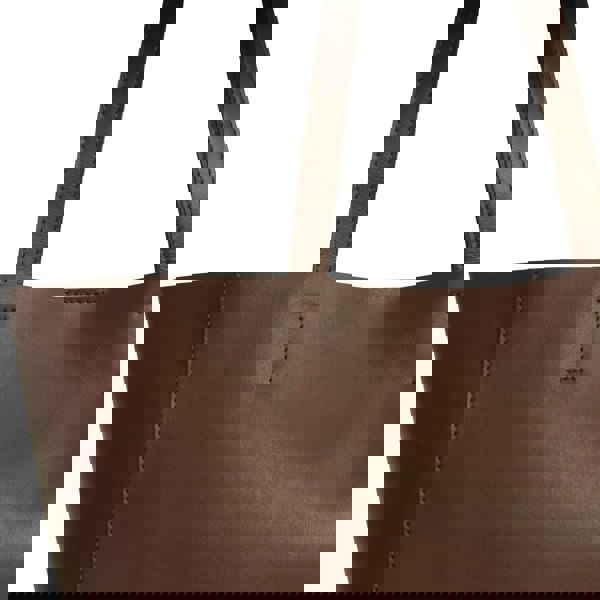 Assots London 'ABINGDON' Tan Real Leather Designer Tote Bag