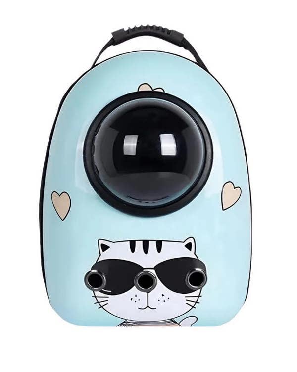 Anywags ANYPET Space Capsule Pet Carrier - Breathable Travel Bag with Cat Print