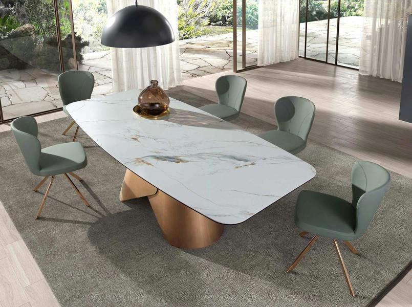 Angel Cerdá Light Green Leatherette Swivel Chair 4183
