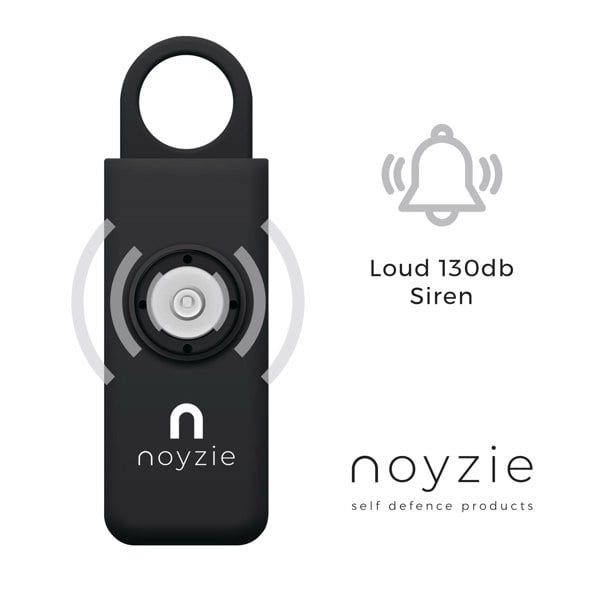 Noyzie 130db Personal Safety Alarm Siren & 200 Lumen Strobing LED Light - Rechargeable