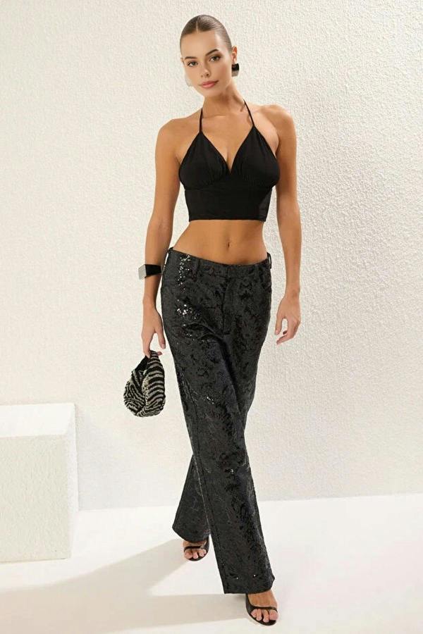 WOVCOR V-Neck Woven Bustier
